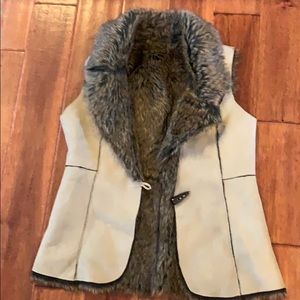 Reversible faux fur vest